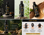 3-in-1 Black Hair Dye Shampoo